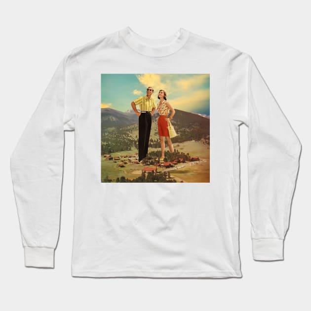 On The Bright - Surreal/Collage Art Long Sleeve T-Shirt by DIGOUTTHESKY